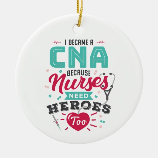 CNA Certified Nursing Assistant Heroes Keramisch Ornament (Voorkant)