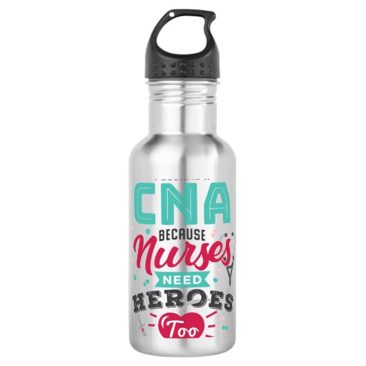 CNA Certified Nursing Assistant Heroes Waterfles (Voorkant)