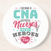 CNA Certified Nursing Assistant Heroes Zandsteen Onderzetter (Voorkant)