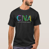 CNA Certified Nursing Assistant leopard of Nurse L T-shirt (Voorkant)