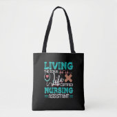 CNA Certified Nursing Assistant - Living The Scrub Tote Bag (Voorkant)