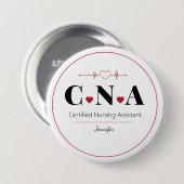 CNA Certified Nursing Assistant Persoonlijk Ronde Button 7,6 Cm (Voorkant /achterkant)