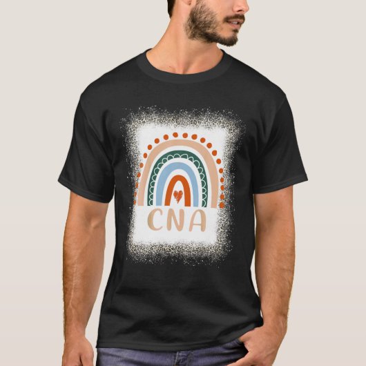 CNA Certified Nursing Assistant Rainbow Leopard Bl T-shirt (Voorkant)