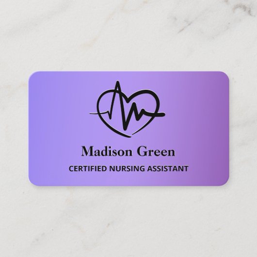 CNA Certified Nursing Assistant Visitekaartje (Voorkant)