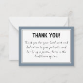 CNA Certified Nursing Assistant-waardering Notitiekaartje (Achterkant)