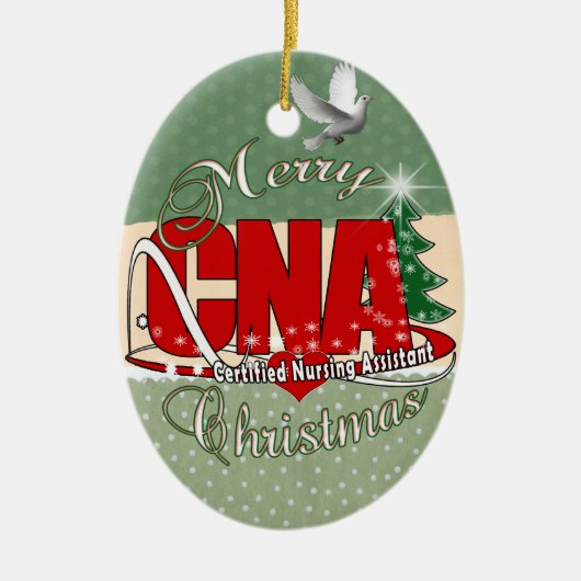 CNA CHRISTMAS Certified Nursing Assistant Keramisch Ornament (Voorkant)