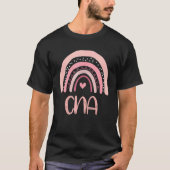 Cna Cute Boho Pink Rainbow Certified Nursing Assis T-shirt (Voorkant)