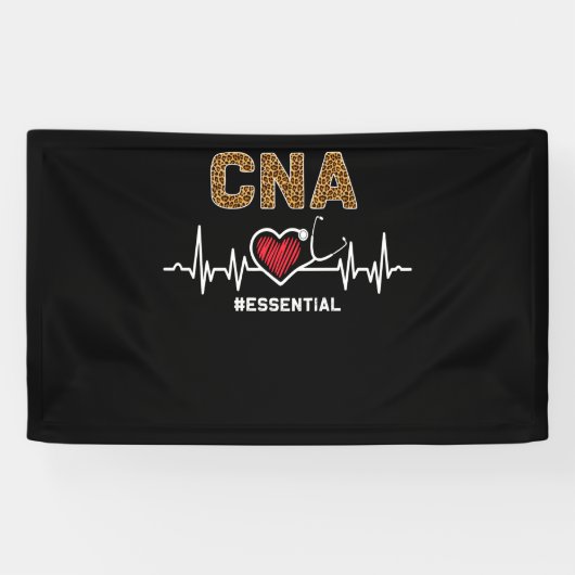 CNA #Essential Stethoscope Heartbeat Ziekenhuis Spandoek (Horizontaal)