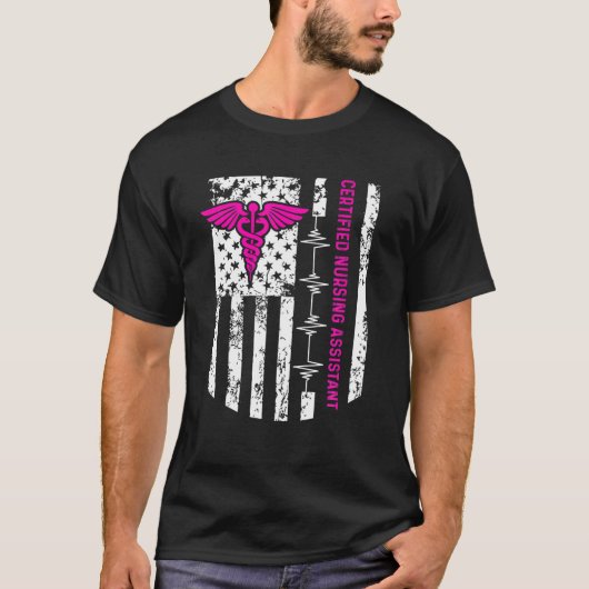 CNA inspireert gecertificeerde verpleegassistent T-shirt (Voorkant)