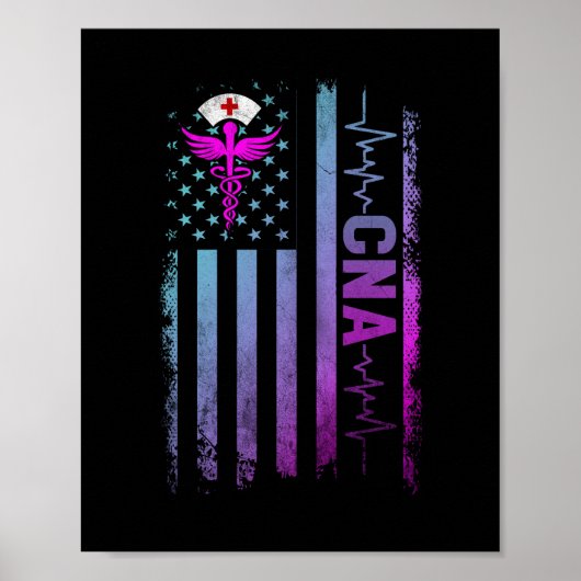 CNA Job Certified Nursing Assistant Vlag Poster (Voorkant)
