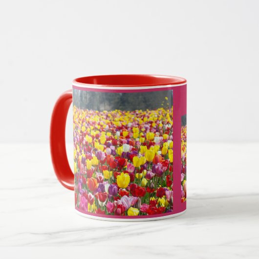 CNA Koffie Mugs - Aangepaste Tulip Flowers Mok (Voorkant links)