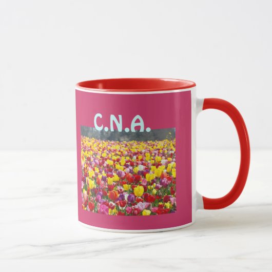 CNA koffiebekers gepersonaliseerd tulp bloemen Mok (Rechts)