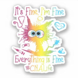 Cna Life Alles is prima kleurrijk Sticker