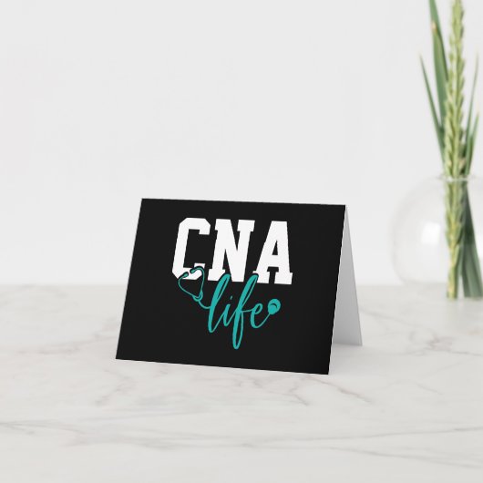 CNA Life Blauwgroen White — Blank Bedankkaart (Voorkant)