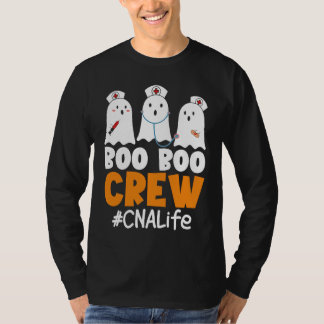 CNA Life Boo Boo Crew Nurse Ghost Halloween Costum T-shirt