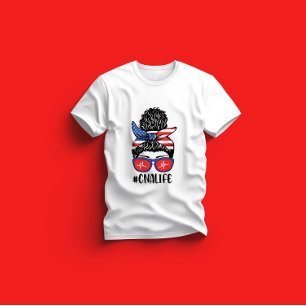 CNA Life Messy Bun CnaLife - Cadeau voor Verpleegs T-shirt