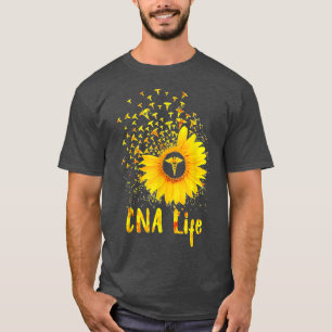 CNA Life Sunflower Cute Nurse T-shirt