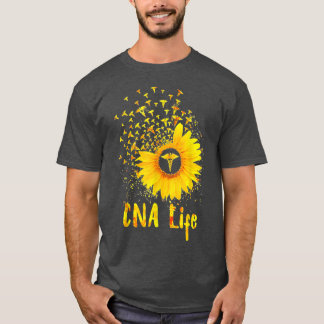 CNA Life Sunflower Cute Nurse T-shirt