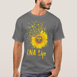 CNA Life Sunflower Cute Nurse T-shirt