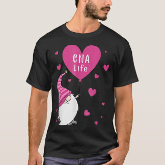 CNA Life Valentijn Gnome Nurse Valentijnsdag T-shirt