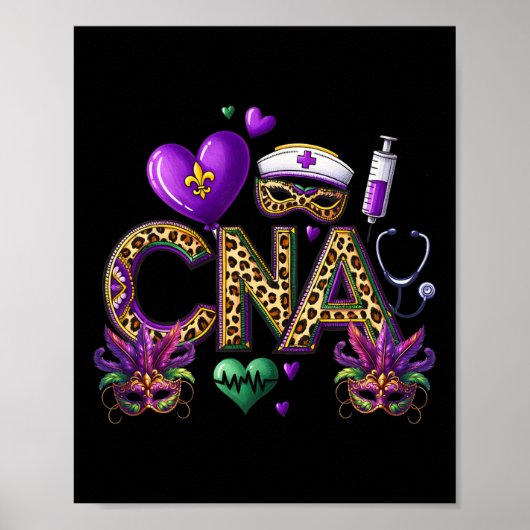 CNA Mardi Gras gecertificeerd verpleegkundig insta Poster (Voorkant)