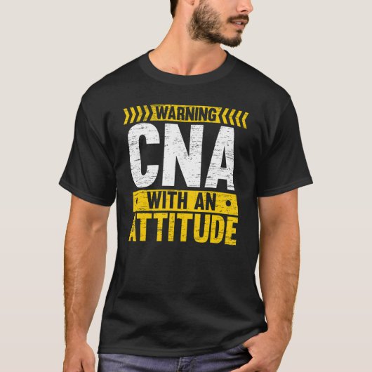 CNA met gecertificeerd verpleegassistent op hoogte T-shirt (Voorkant)