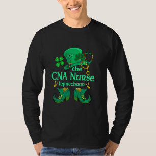 Cna Nurse Leprechaun St Patricks Day Shamrock Iris T-shirt