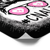 Cna Nurse Life Bleached Shirts Nk Leopard Messy Bu Poster (Hoek)