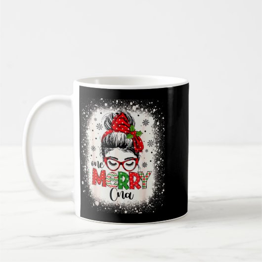 Cna Nurse Messy Bun Nurse's Aid Christmas  Koffiemok (Links)