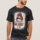 Cna Nurse Messy Bun Nurse's Aid Christmas T-shirt (Voorkant)