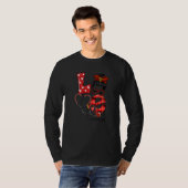 Cna Nurse Pset Red Leopard Love Heart Messine Bun T-shirt (Voorkant volledig)