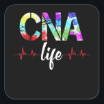CNA Nurse Registered Nurse Life Vierkante Sticker<br><div class="desc">CNA Nurse Registered Nurse Life</div>