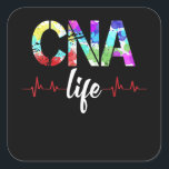 CNA Nurse Registered Nurse Life Vierkante Sticker<br><div class="desc">CNA Nurse Registered Nurse Life</div>