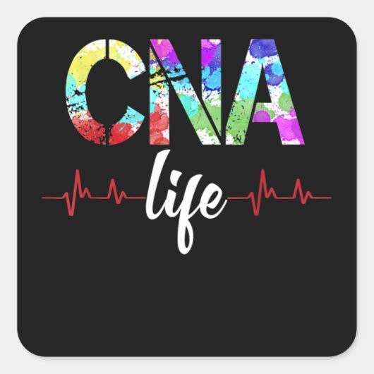 CNA Nurse Registered Nurse Life Vierkante Sticker (Voorkant)