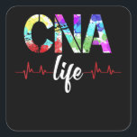 CNA Nurse Registered Nurse Life Vierkante Sticker<br><div class="desc">CNA Nurse Registered Nurse Life</div>