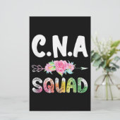 CNA Nurse Squad Certified Nursing Assistant Briefpapier (Staand voorkant)