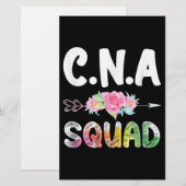 CNA Nurse Squad Certified Nursing Assistant Briefpapier (Voorkant / Achterkant)