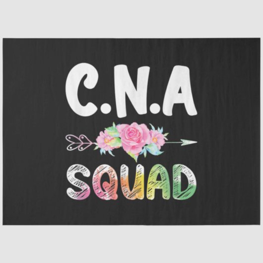 CNA Nurse Squad Certified Nursing Assistant Tissuepapier (Voorkant)