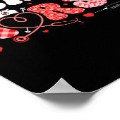 Cna Nurse Valentine's Day Hearts Matching Job Team Poster (Hoek)