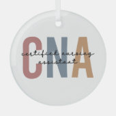 CNA Retro Certified Nursing Assistant Gifts Glas Ornament (Voorkant)