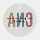 CNA Retro Certified Nursing Assistant Gifts Glas Ornament (Achterkant)