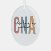 CNA Retro Certified Nursing Assistant Gifts Glas Ornament (Voorkant links)