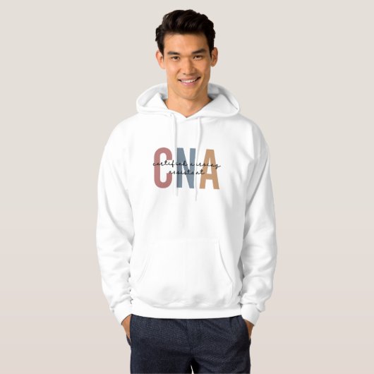 CNA Retro Certified Nursing Assistant Gifts Hoodie (Voorkant volledig)