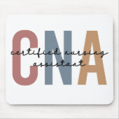 CNA Retro Certified Nursing Assistant Gifts Muismat (Voorkant)