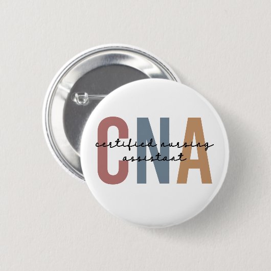 CNA Retro Certified Nursing Assistant Gifts Ronde Button 5,7 Cm (Voorkant /achterkant)