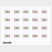 CNA Retro Certified Nursing Assistant Gifts Ronde Sticker (Vel)