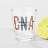 CNA Retro Certified Nursing Assistant Gifts Shot Glas (Voorkant)