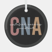 CNA Retro Certified Nursing Assistant Glas Ornament (Voorkant)