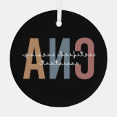 CNA Retro Certified Nursing Assistant Glas Ornament (Achterkant)