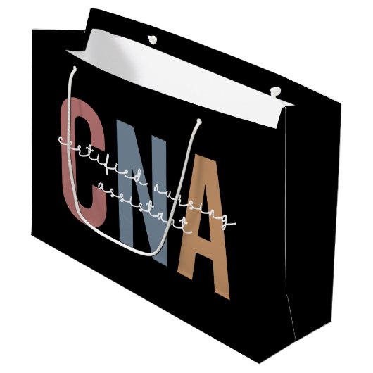 CNA Retro Certified Nursing Assistant Groot Cadeauzakje (Voorkant Gekanteld)